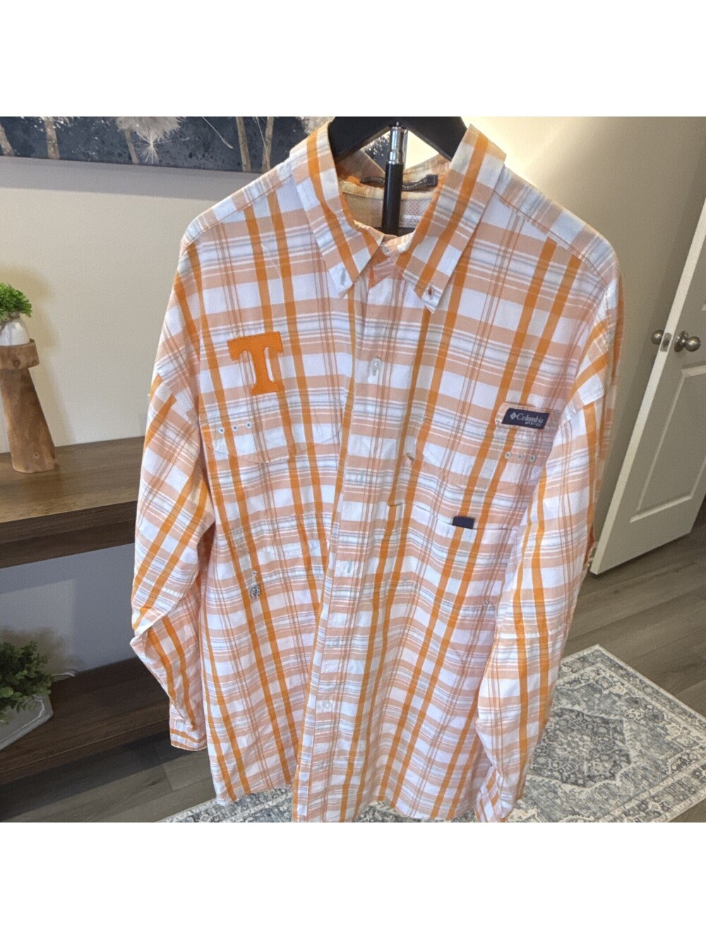 Columbia PFG Super Bonehead Men's L Orange/White Tennessee Vols